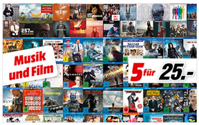 Bild zu Media Markt: 5 Blu-rays (Film + Musik) für 25€