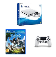 Bild zu Amazon UK: Sony PlayStation 4 (PS4) Slim 500GB weiß + 2. Controller + Horizon: Zero Dawn für 273,02€