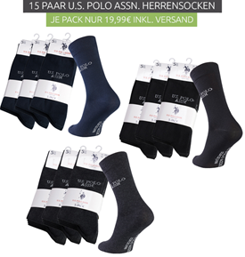 Bild zu 15 Paar U.S. Polo Assn. Herrensocken für 19,99€