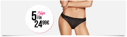 Bild zu Hunkemöller: 5 Slips für 24,99€ + kostenloser Versand