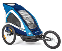 Bild zu MERIDA Kinderfahrradanhänger Sedan Duo blau für 275,99€