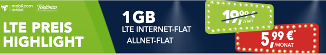 Bild zu o2 Comfort Allnet Flat (Flat in alle Netze + 1GB LTE Datenflat) für 5,99€/Monat