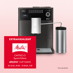 Bild zu Melitta E970-205 Kaffeevollautomat Caffeo CI Special Edition für 499,99€ (Vergleich: 587,99€)