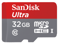 Bild zu SANDISK Ultra Micro-SDHC Speicherkarte, 32 GB, 80 MB/s, Class 10 für 9,99€