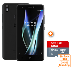 Bild zu BQ Aquaris X 32GB Smartphone Schwarz + SanDisk 64GB microSD für 239,20€