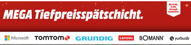 Bild zu [Super] Media Markt “Mega Tiefpreisspätschicht” mit sehr guten Angeboten von vielen Marken