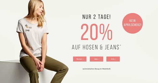 Bild zu Tom Tailor: 20% Rabatt auf alle regulären Jeans + Hosen