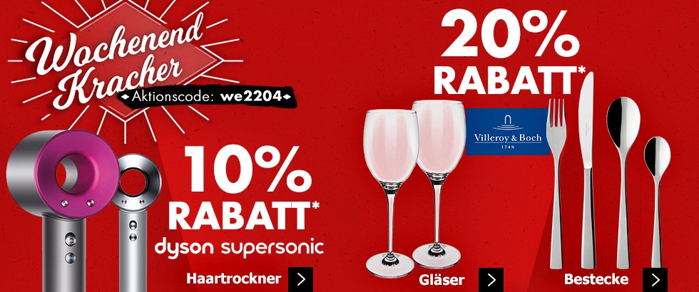 Bild zu Karstadt Wochenendkracher mit verschiedenen Rabatten, z.B. Zwilling Topfset für 133,95€ (Vergleich: 169,99€)