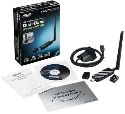 Bild zu Asus USB-AC56 AC1200 Dualband WLAN USB-Adapter für 44,90€