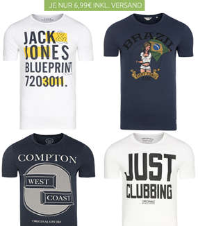 Bild zu 15 verschiedene Jack & Jones T-Shirts für je 6,99€ inklusive Versand