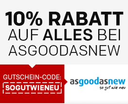 Bild zu Rakuten: 10% Rabatt auf alles bei asgoodasnew