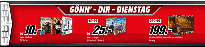 Bild zu MediaMarkt Gönn dir Dienstag mit Film und Games Angeboten