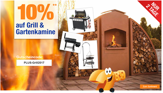 Bild zu Plus.de: 10% Rabatt auf Grill & Gartenkamine