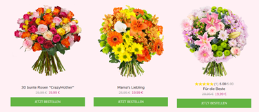 Bild zu Blume Ideal: verschiedene Muttertags Blumensträuße für je 24,94€