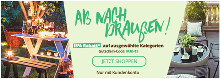 Bild zu Rakuten: 15% Rabatt auf ausgewählte Kategorien (ab 50€ MBW)