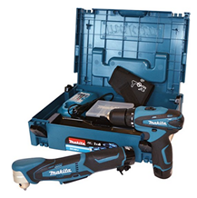 Bild zu Makita DK1481J Set mit Akku-Bohrschrauber & Winkelbohrmaschine für 149€