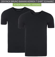 Bild zu 2er Pack bruno banani Cotton Simply Herren T-Shirt für 14,99€