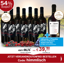 Bild zu ebrosia: 7 Flaschen Il Divino Syrah + 1 Flasche SEDNA Primitivo di Manduria für 39,90€