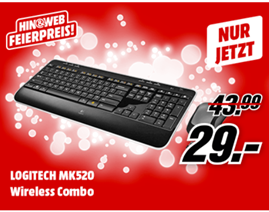 Bild zu Logitech Wireless Combo MK520 (Funkmaus + Tastatur) für 29€ + weitere Angebote