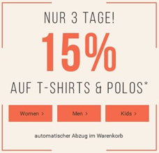 Bild zu Tom Tailor: 15% Rabatt auf T-Shirts & Polos