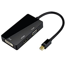 Bild zu Topop 3 in 1 Thunderbolt Port Mini (Displayport auf HDMI, DVI oder VGA) für 9,93€