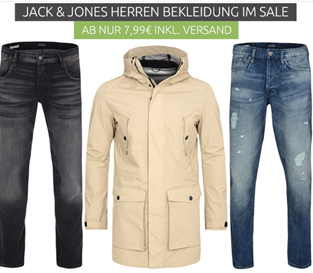 Bild zu Jack & Jones Sale bei Outlet46, so z.B. Pullover ab 14,99€, Hosen ab 19,99€ usw.