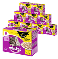 Bild zu Whiskas 120er Mega-Multipack Katzenfutter in verschiedenen Sorten für je 29,99€