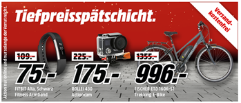 Bild zu MediaMarkt Tiefpreissspätschicht mit verschiedenen Artikel im Outdoor Bereich