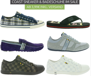 Bild zu Coast Sneaker und Badeschuhe ab 3,99€ inklusive Versand