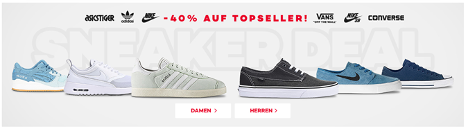 Bild zu [Super] Planet Sports: 40% Rabatt auf die Topseller-Sneaker + 20% Extra-Rabatt (auf alle Outlet Artikel)