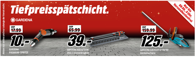 Bild zu MediaMarkt Tiefpreisspätchschicht mit Gartenartikel von Gardena