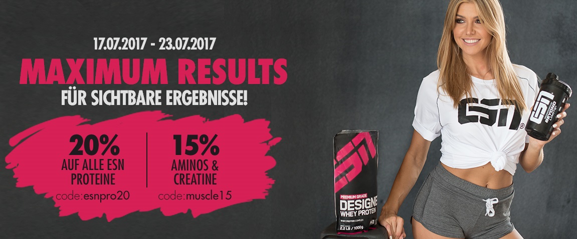 Bild zu Fitmart: 20% Rabatt auf alle ESN Proteine oder 15% Rabatt auf alle Aminosäuren und Creatine