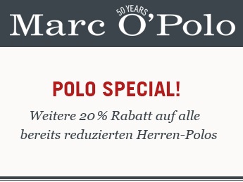 Bild zu Marc O’Polo: 20% Extra Rabatt auf alle bereits reduzierten Herren-Polos