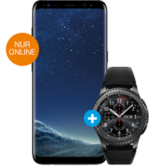 Bild zu [Top] Telekom Netz mit 2GB Datenflat, SMS Flat, Sprachflat inkl. Samsung S8 und Smartwatch S3 Frontier (einmalig 1€) für 34,99€/Monat