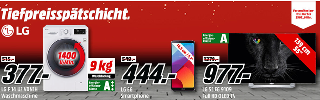 Bild zu MediaMarkt Tiefpreisspätschicht mit verschiedenen Angeboten von LG