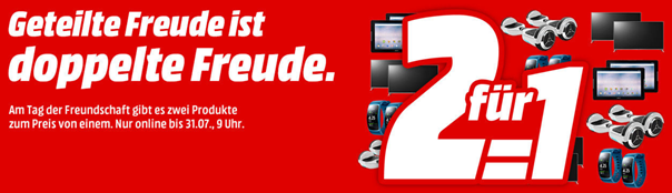 Bild zu [Top] “Geteilte Freude ist doppelte Freude”: 2 für 1 Aktion bei MediaMarkt