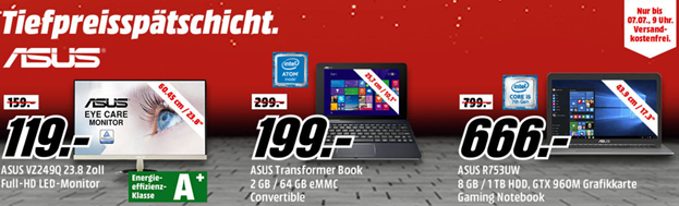 Bild zu MediaMarkt Tiefpreisspätschicht mit Angeboten von Asus