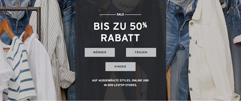 Bild zu Levi’s: Sale mit bis zu 50% Rabatt + 20% Extra-Rabatt dank Trick