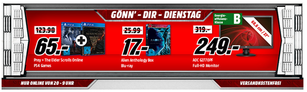 Bild zu MediaMarkt “Gönn dir Dienstag” mit Games, Filmen, Musik + PC Zubehör