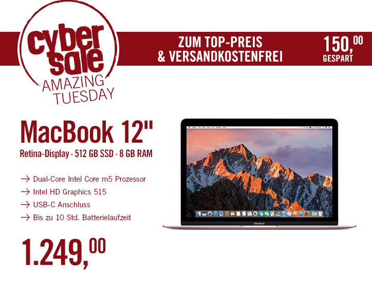 Bild zu Apple MacBook 12 in Roségold (MMGM2D/A) für 1.249€