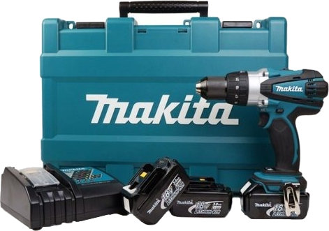 Bild zu Akku-Schlagbohrschrauber Makita DHP456RFE3 mit 3 Akkus, Ladegerät und Transportkoffer für 167,95€