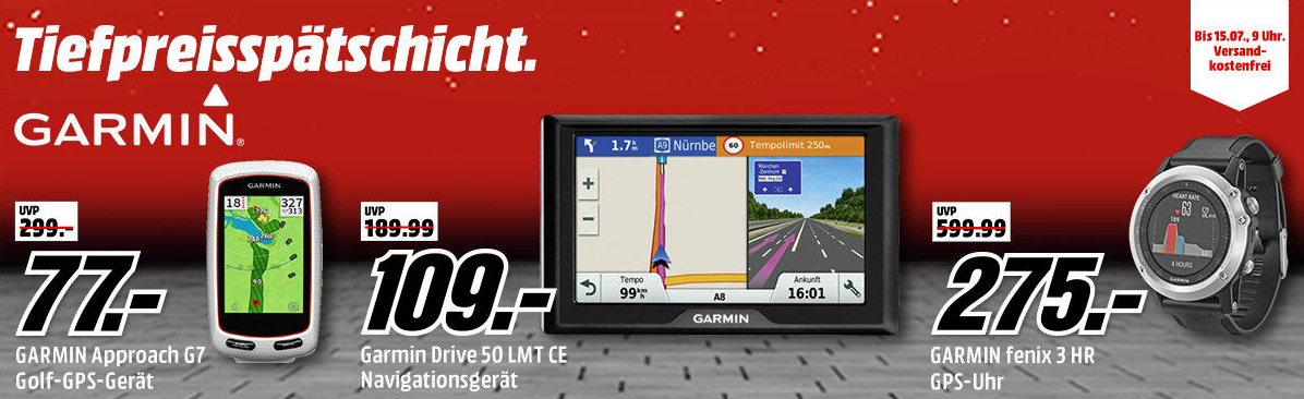 Bild zu Media Markt Tiefpreisspätschicht mit reduzierten Artikeln von Garmin