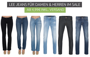 Bild zu Lee Damen und Herrenjeans für 4,99€ oder 9,99€ inklusive Versand