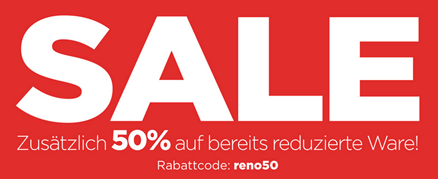 Bild zu Reno: 50% Gutscheincode auf bereits reduzierte Artikel im Sale!