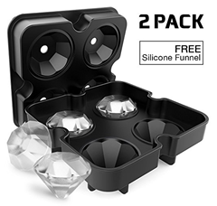 Bild zu 2 x Doctor Hetzner Silikon Diamant-Eiswürfelform mit Deckel für 10,49€