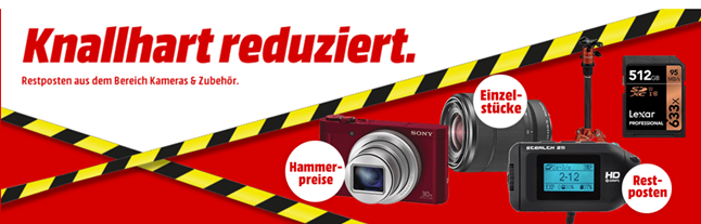 Bild zu MediaMarkt: Restposten aus dem Bereich Kameras & Zubehör reduziert