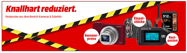 Bild zu MediaMarkt: Restposten aus dem Bereich Kameras & Zubehör zu sehr guten Preisen