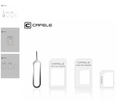 Bild zu CAFELE 4 In 1 SIM-Karten Adapter für 9 Cent inklusive Versand