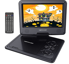 Bild zu 9.5“ tragbarer DVD-Player mit wiederaufladbarer Batterie, Schwenkbaren Bildschirm, Unterstützt SD-Karte und USB für 21,99€