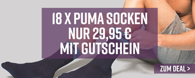 Bild zu 18 x PUMA Socken für 29,95€ inklusive Versand